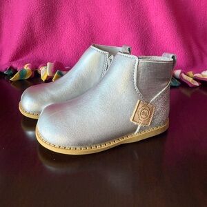 Livie & Luca Shimmering Silver Toddler Girls Boots